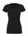 Dames T-shirt Triblend Crew Neck Bella 8413 Charcoal-Black Triblend